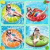 Fruit Pool Float, Watermelon Kiwi Orange Lemon Swim Ring, Beach Ball - Inflatable Tube Floating Water Toys