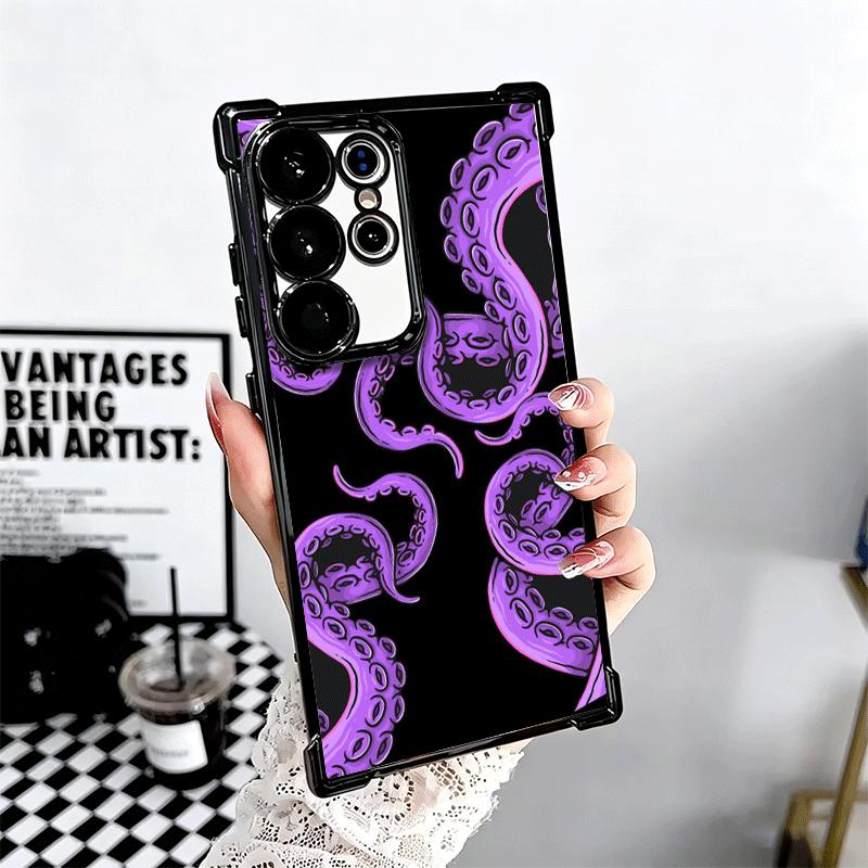 Octopus Tentacle Art Soft Phone Case For Samsung Galaxy S26 Ultra S25 Edge S24 FE S23 Plus S22 S21 + S20 Plating Anti-Fall Funda