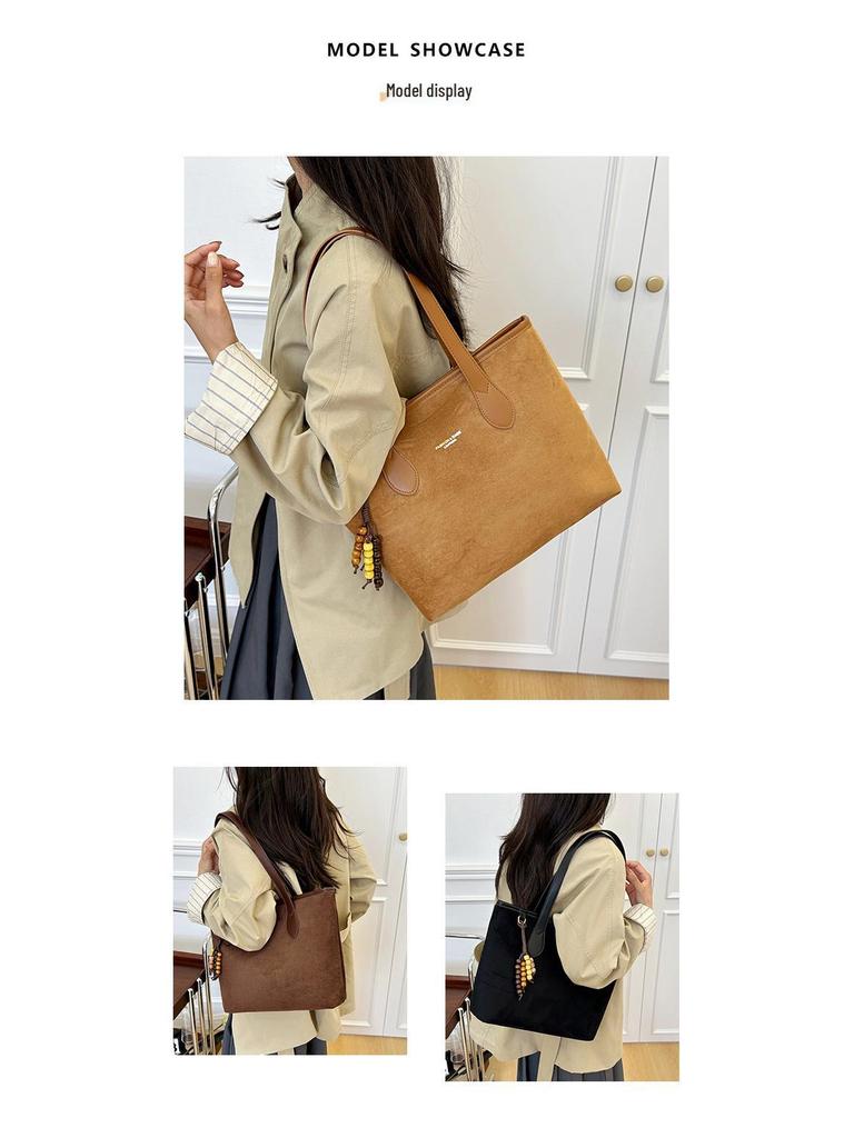 2025 Women's Versatile Retro Tote: Large-Capacity Underarm, Shoulder & Crossbody Bag