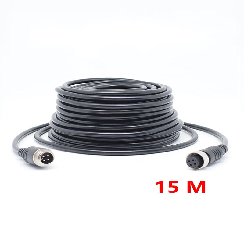 Universal trailer reversing image aviation line double shield extension line vehicle-mounted monitoring connection line cold-res