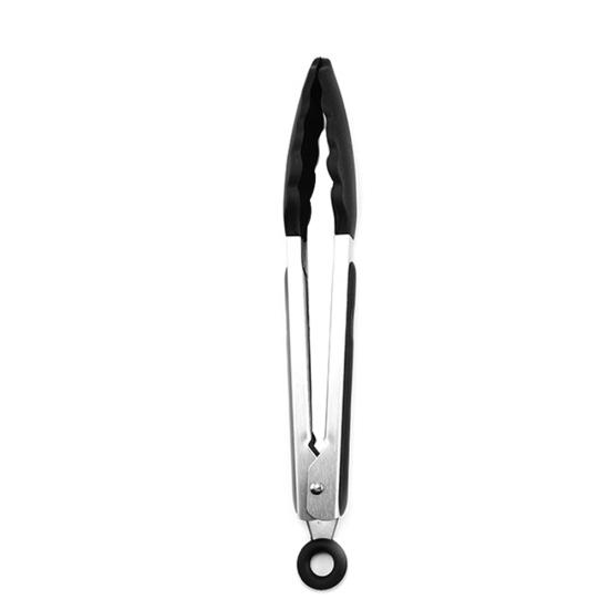 9/12inch Kitchen Tongs Silicone Baking Cooking BBQ Non-stick Bread Salad Clip