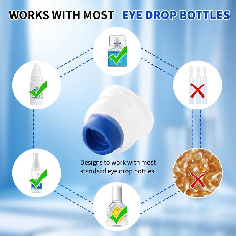 Reusable Eye Drop Helper Easy to Use Eye Dropper Tool For Clean Precise Eye Drop Application Fits Most Eye Drop Bottles