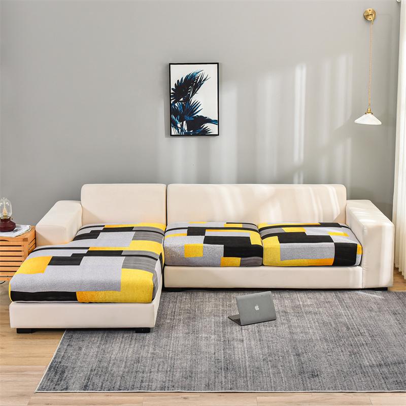Stretch Floral Sofa Seat Cushion Cover Elastic Sofa Covers For Living Room Armchair Couch Cover L-Shape Sofa Cover Removable