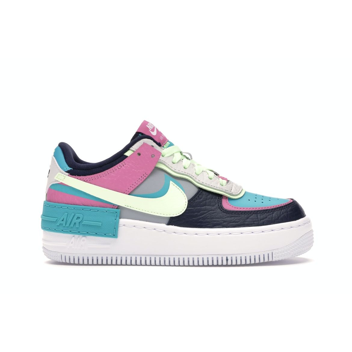 

Женские кроссовки Nike Air Force 1 Shadow Multi-Color светло-дымчато-серые Barely-Volt CK3172-001