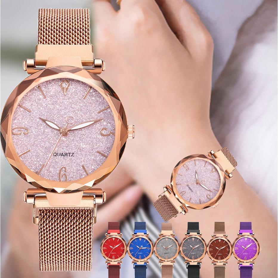 

Женские кварцевые часы из нержавеющей стали, модный ультратонкий магнитный браслет