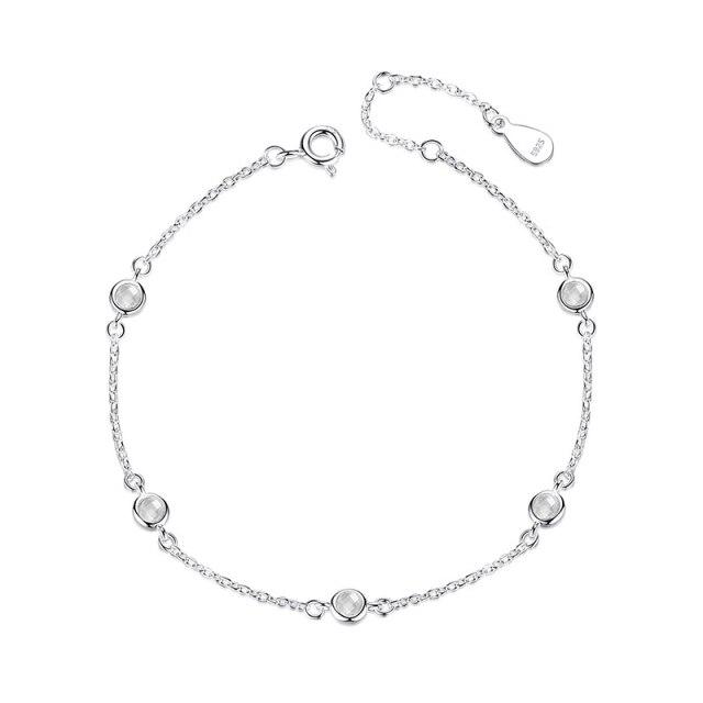 Trustdavis Genuine 925 Sterling Silver Fashion Sweet Round Colour Zircon Bracelet For Women Teen Party Fine S925 Jewelry Da2689