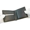 Inden Bill Compartment Coin Deerskin Black with White Gourd [Inden-ya] Bi-fold Wallet, S, Box-type Purse, Leather, Lacquer, Pattern, 2008-11-007
