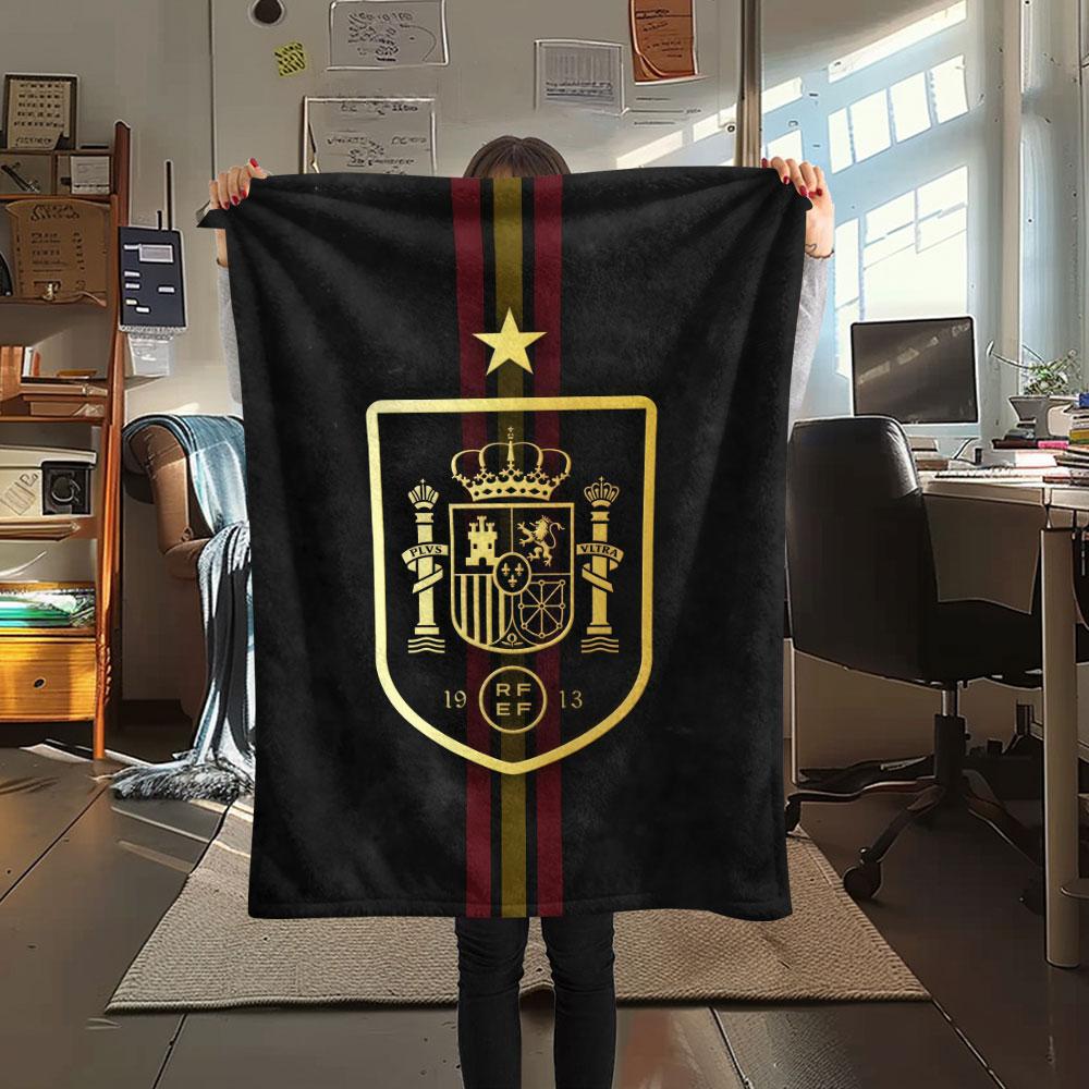 Spain Art Printed Flannel Blanket, soft throw for bedroom sofa, washable, fan merchandise, great gift.
