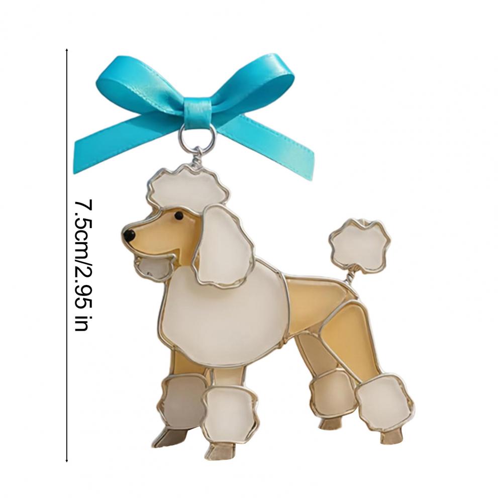 Dog Ornament Acrylic Dog Decoration Colorful Acrylic Dog Suncatcher Ornament Stained Glass Breed Hanging Decor for Lovers
