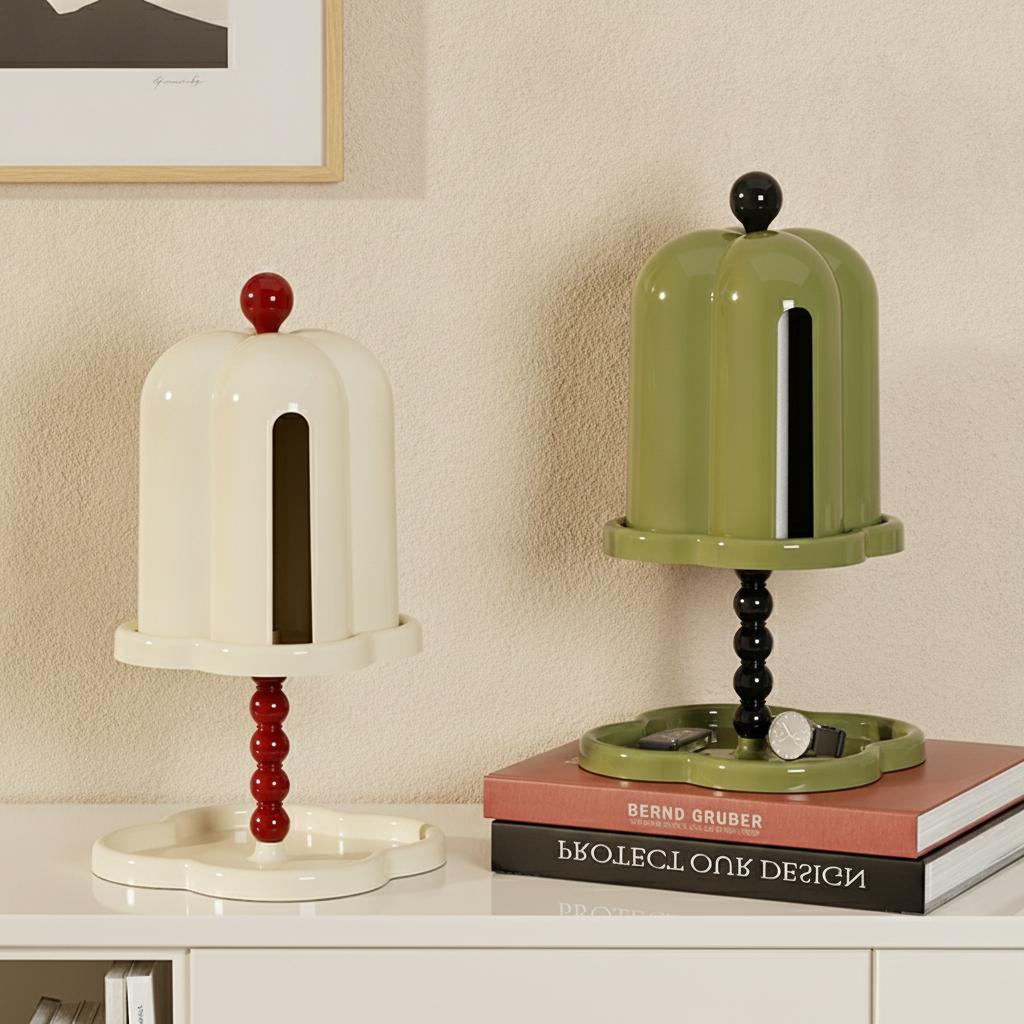 French Retro Tissue Box Advanced Sense of Coffee Roll Paper Box Creative Living Room Light Luxury Pumping Paper Organizer