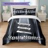 BIRMINGHAM CITY Football Juego de Cama con Texto de Nombre Personalizado 1 Funda de Edredón + 2 Fundas de Almohada Logo de Fútbol Regalo Personalizado para Ocasión Especial Decoración de Dormitorio