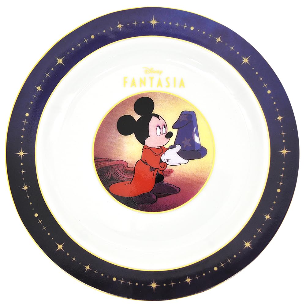 

Disney Mickey Mouse Mickey and Miscellaneous Made in Fantasia Plate, Approx. 20cm, Microwave-Safe, Hat, Tableware, Goods, Japan, 3321-11 синий