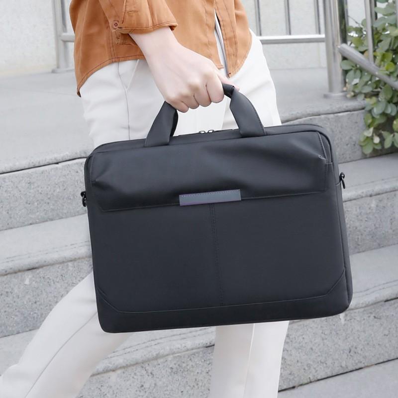 Lightweight Minimalist Commuter Briefcase Men Women Laptop Bag 15 Inch Notebook Carrier Shoulder Handbag