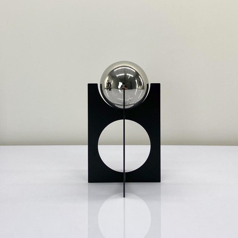 Simple Modern Geometric Three-dimensional Metal Entrance Hall Decoration Concentric Bracket Ball Ornaments Study Room Sample Tabletop Furnishings