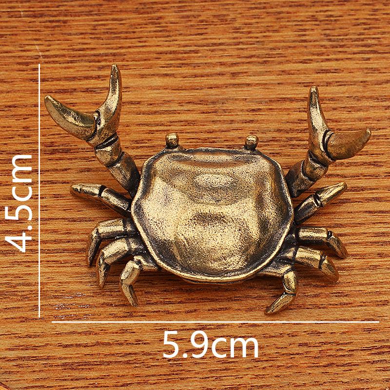 Crab Brass Figure Home Decor Ornaments, Tea Pets, Creative Crafts Collection