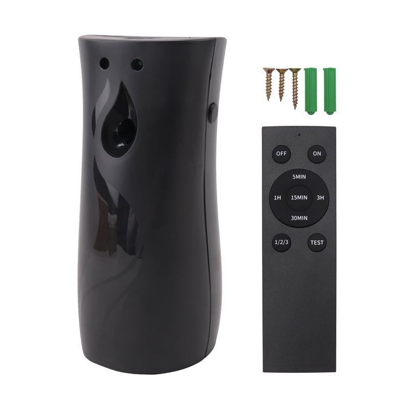 A96K-Automatic Air Freshener Spraying Dispenser, Wall/Standing Aerosol Spraying Dispenser With Remote Control Black