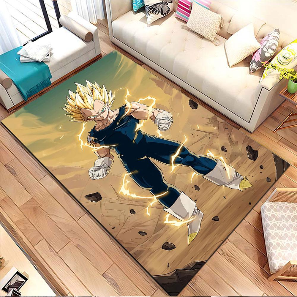 Super Saiyan Power Burst Patterned Carpet, Non Slip Mat Suitable for Living Room and Bedroom Sofas