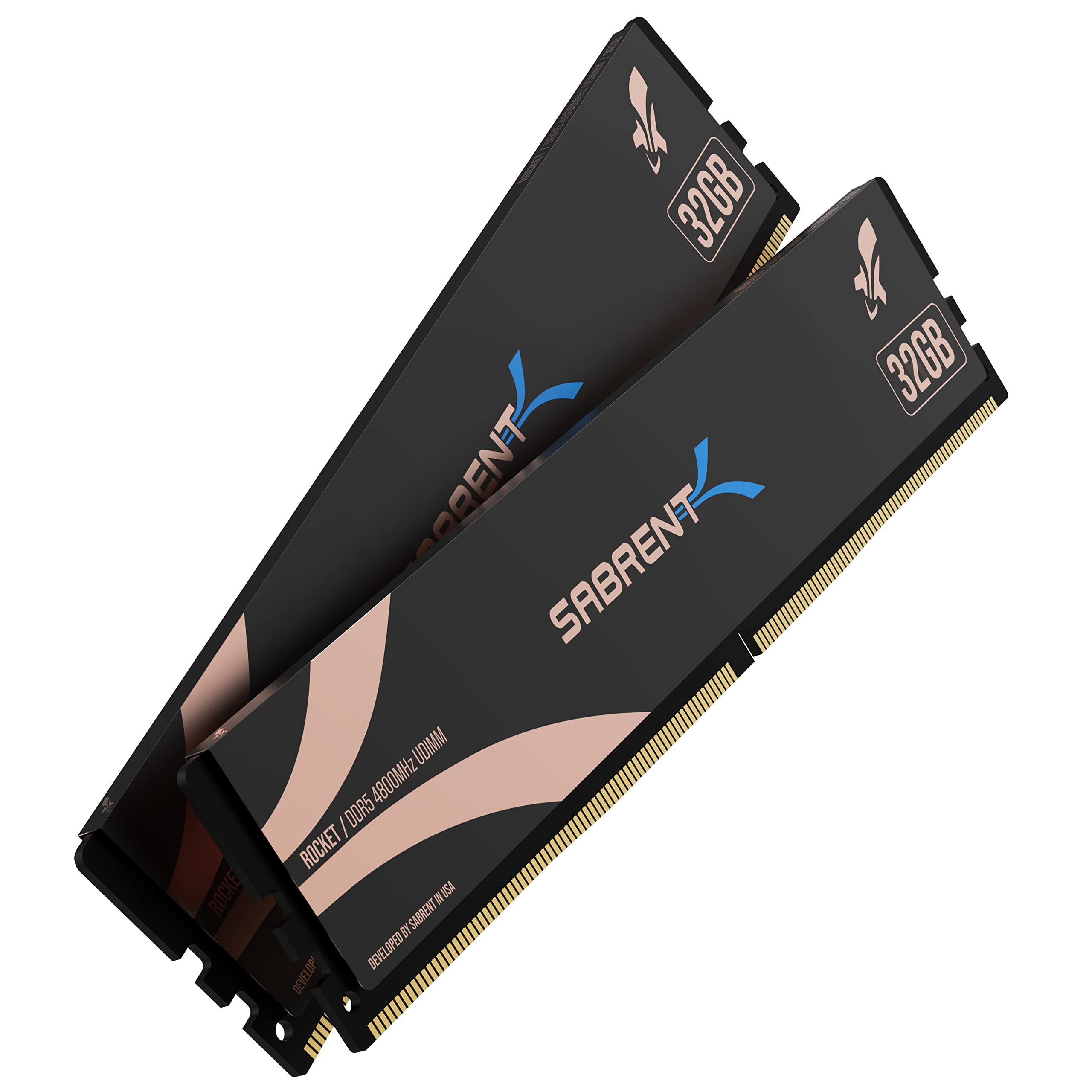 

SABRENT Rocket DDR5 64GB 4800MHz Memory Module for Desktop and PC U-DIMM (SB-DR5U-32GX2)