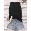 Round Neck Summer Sleeveless Vest Top, Fashionable and Versatile Top