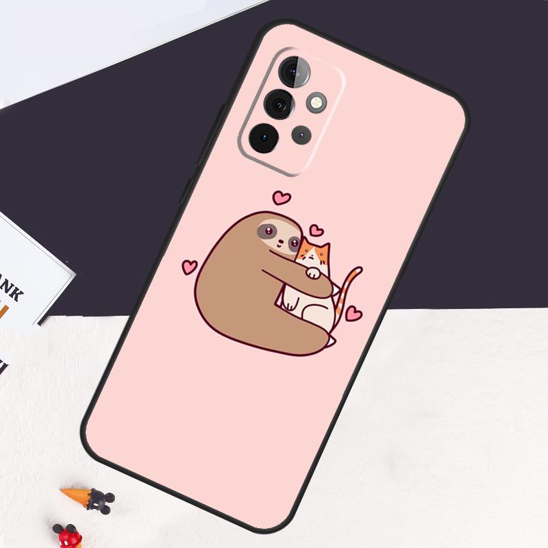 Cute Sloth Animal Case For Samsung Galaxy A14 A55 A06 A05 A36 A26 A16 A54 A34 A22 A32 A52 A35 A15 A53 A13 A56