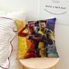 Movie Cool D-Deadpool W-Wolverine Ml Cushion Cover Soft Hogar Pillowcase For Sofa Living Room Bed Home Decor Protective Covers