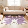 Girly Style Carpets for Living Room Pink Bow Bedroom Decor Carpet Fluffy Soft Irregular Bedside Rug Home Thicken Plush Floor Mat