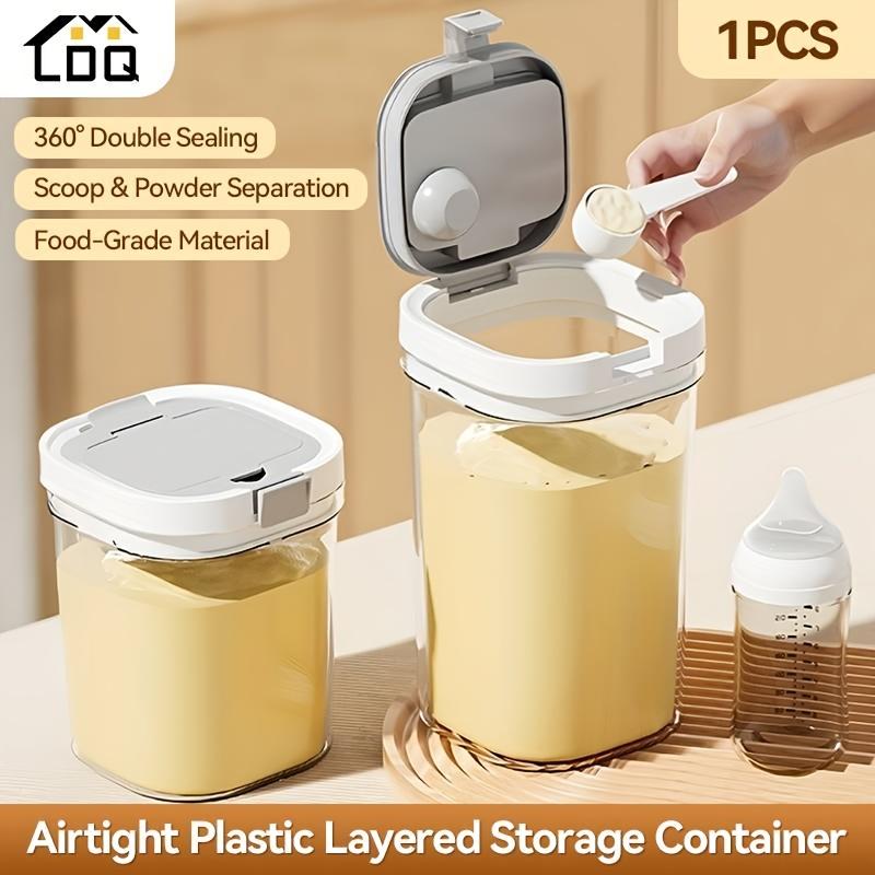 Airtight Coffee Storage Container - 1pc, Golden Plastic, 360° Sealing Ring, Strong Locking Mechanism, Reusable, Hand Wash Only.