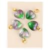 5Pcs/Lot Lampwork  Glass Love Heart Beads Charms Pendant Diy Handmade Jewelry Making Accessories