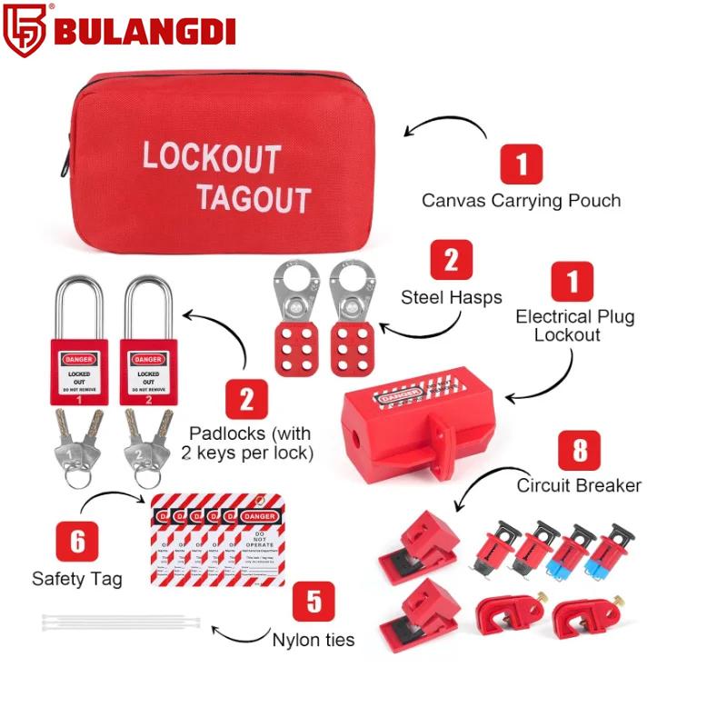 Lockout Tagout Kit - Safety Lockout Padlocks Loto Hasps Lockout Tagout Tags Loto Locks Set Electrical Lock Out Tag Out Kits 4