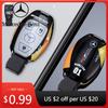 Naklejka na samochód Nowa Fajny Pokrowiec Uchwyt Obudowa na Kluczyk Samochodowy Zdalny Do Mercedes Benz Klasa A B C S AMG GLA CLA GLC W176 W221 W204 W205