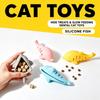 Bite Resistant Cat Toy Silicone Material Treat Dispenser Self Play Fish Cat Toy  Pet Training