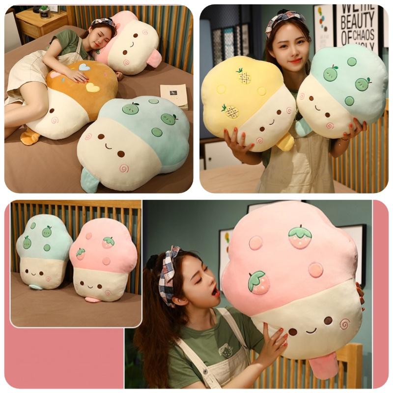Cute Ice Cream Throw Pillow Plush Doll Soft And Colorful Design Perfect For All Ages