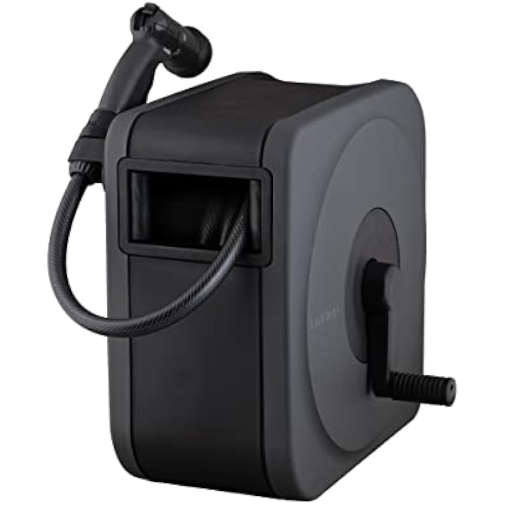 Takagi (Takagi) hose hose reel BOXY NEXT (charcoal gray, 20m)