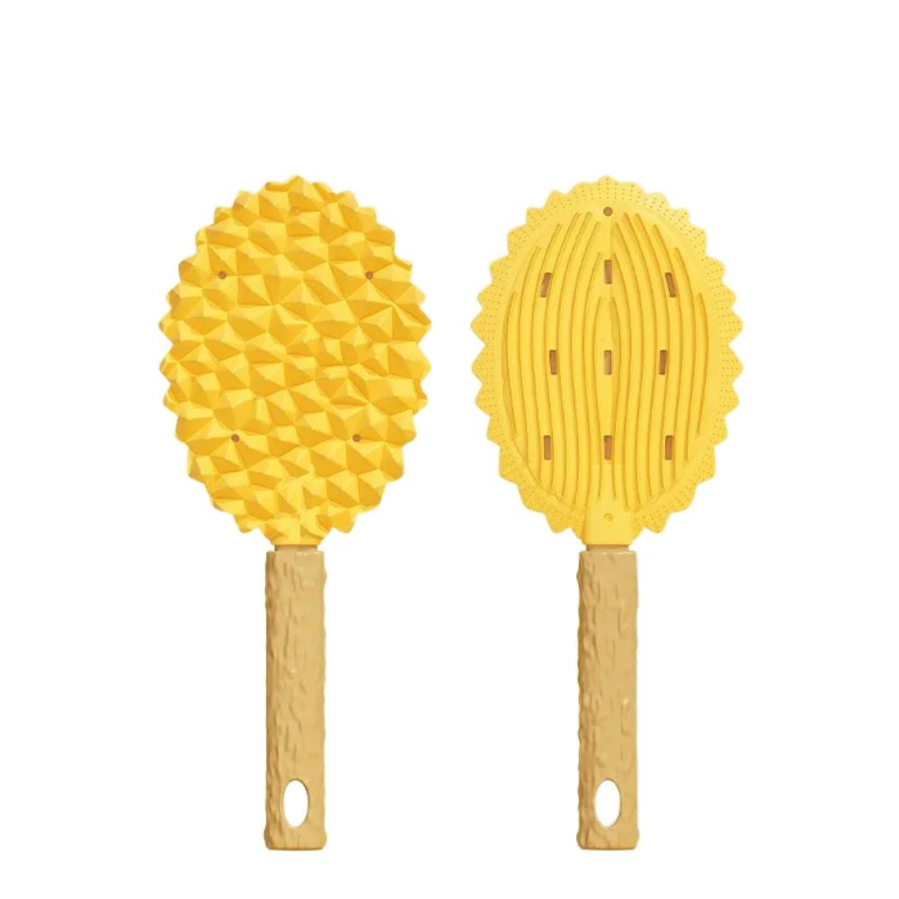 

2Pcs Hanging Hole 2 In 1 Pet Grooming Brush Durian Shape Pets Shedding Massage Comb Long Hair Cats