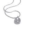 Yhpup Simple Stainless Steel Metal Square Hammer Pendant Necklace Gold Silver Color 18K PVD Plated Fashion Collar Jewelry