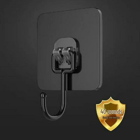 Transparent No-Drill Strong Adhesive Wall Hook for Bathroom & Kitchen