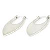 Les Trésors De Lily [H6550] - Silver 'Wisdom' Mother-of-Pearl Hoop Earrings