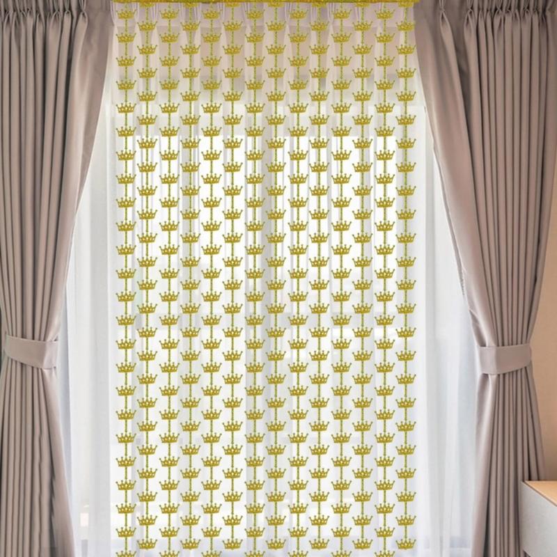 Crown Metallic Sparkling Fringes Curtain Tinsels Foil Tassels Backdrop for Weddings Birthdays and Christmas Party Decors