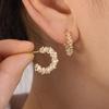 New Fashion Trend Unique Design Elegant Exquisite Irregular C Shape Earrings Female Jewelry Party Gift