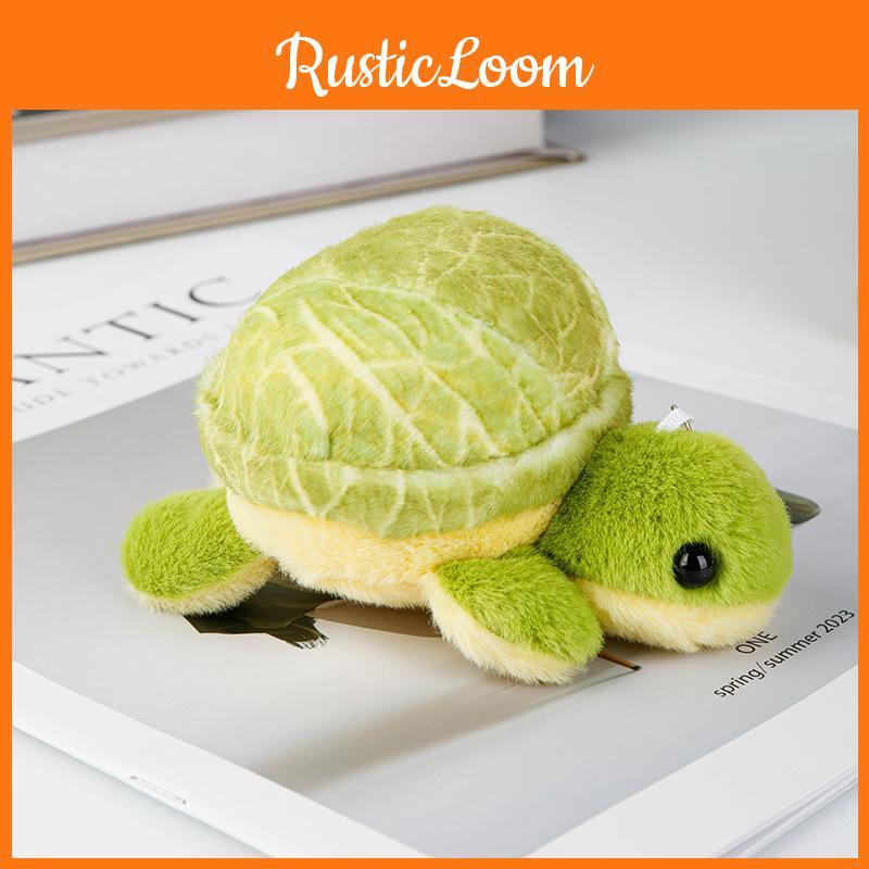 Turtle Animal Green Plush Toy Keychain Pendant Bag Decor For Gift And Collection