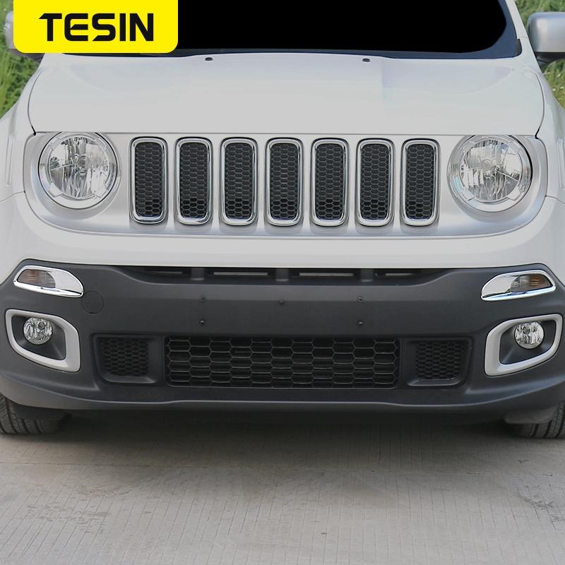Car Daytime Running Light Day Lights Lamp Trim Cover For Jeep Renegade 2016 2017 2018    2022 Exterior