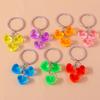Lovely Candy Jelly Love Heart Keychain Charms Key Ring Pendants for Car Key Holder for Women Girl Handbag Decor Jewelry Gifts