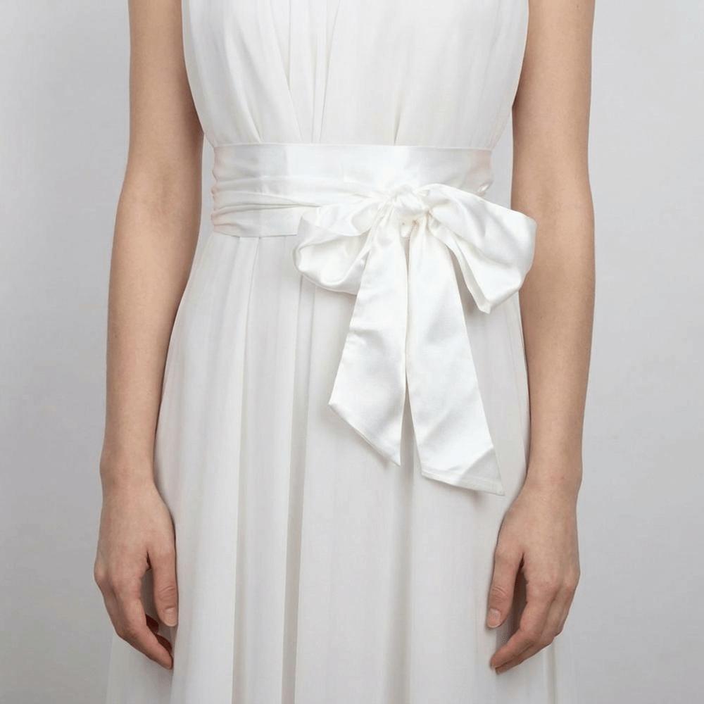 Ethnic Style Satin Ribbon  Belt Adjustable Wide Waistband Lace Up Waistband  Dress