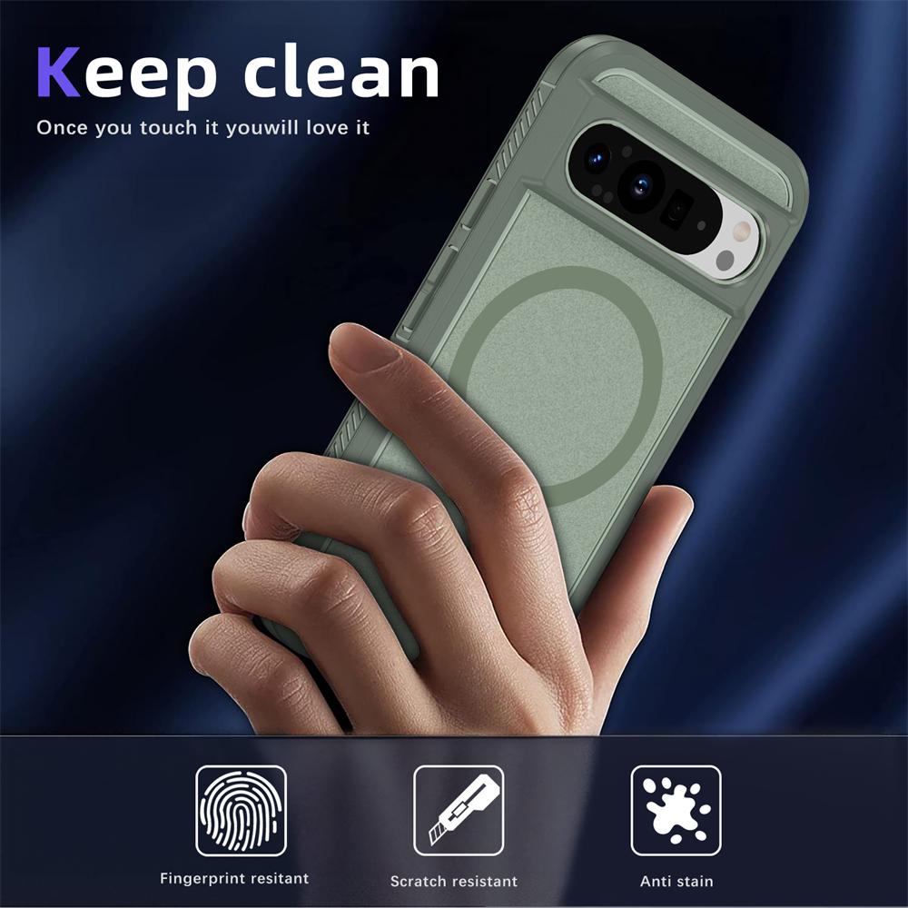 Magsafe Hybrid Heavy Duty Armor for Magsafe Case Google Pixel 9 8 Pro 8A Otter Case Box Business Wireless Charging Magnetic Matte Cover