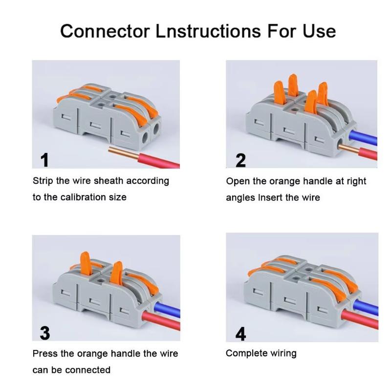 Schnellverbinder elektrische Kabelverbinder Universal Kompakte Spleißverdrahtung Kabelverbindung Einsteckklemmen