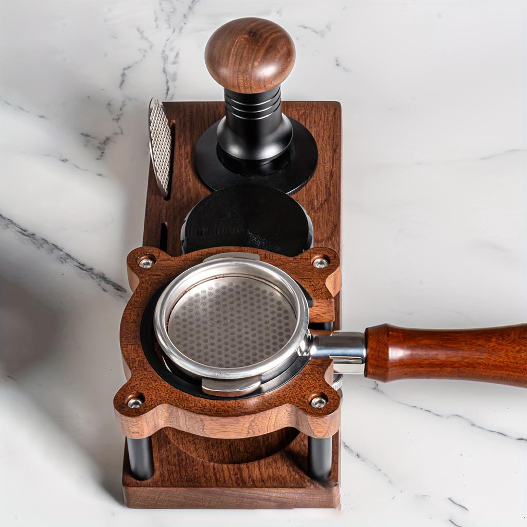 Kaffetamperställ Massivt Trä 51-58mm Universella Espressomaskinstillbehör