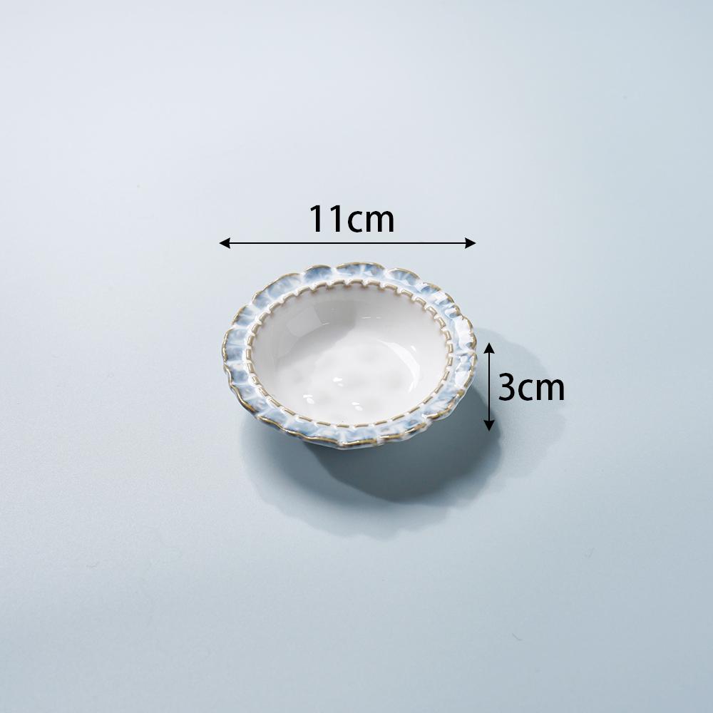 Fühl! Blaues Spitzen-Geschirrset: Steak, Frühstück, Westlich, Dessert, Obstteller