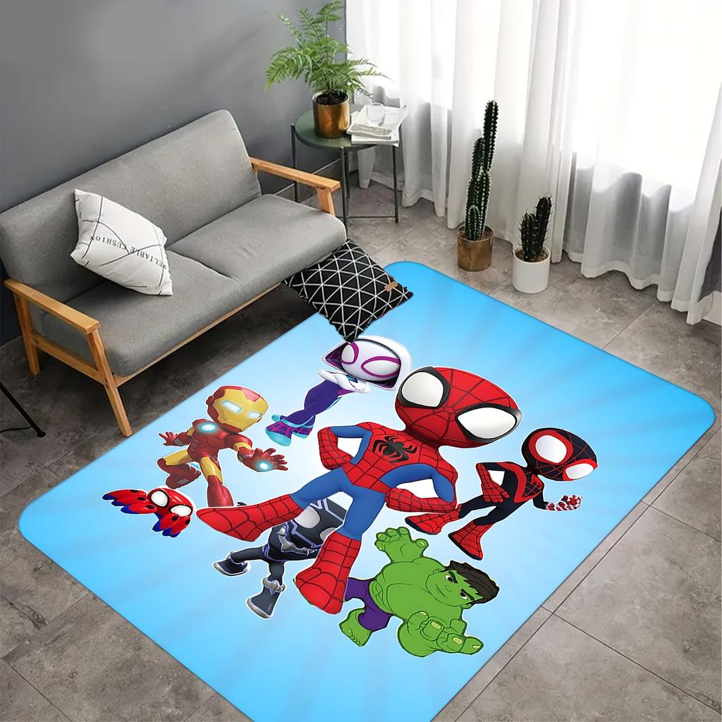 Marvel Printed Doormat with Spider-for Man, Iron for Man, Hulk, and Other Hero Designs. Suitable for Living Room, Bedroom, Ga