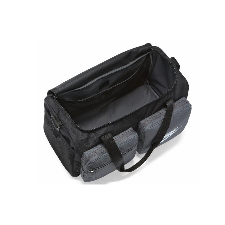 New Nike Polyester Gym Bag, Hand Crossbody Bag, Travel Bag Unisex Black Gray BA6169-010