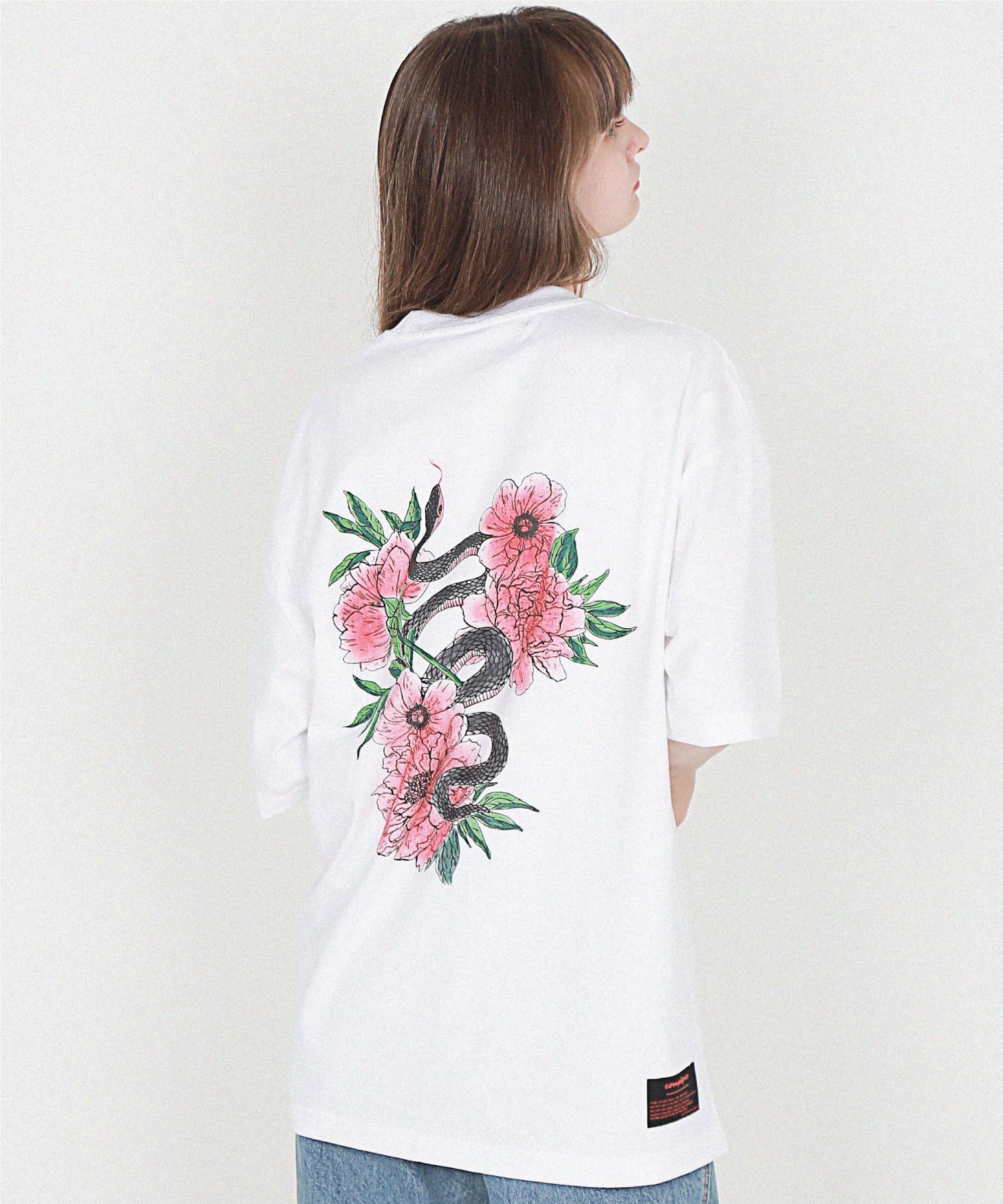 Compagno [16 Count] Snake Back Framing Short Sleeve White White/L